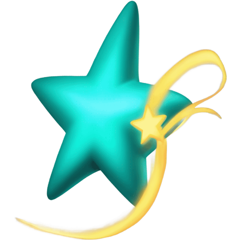 teal shooting star emoji