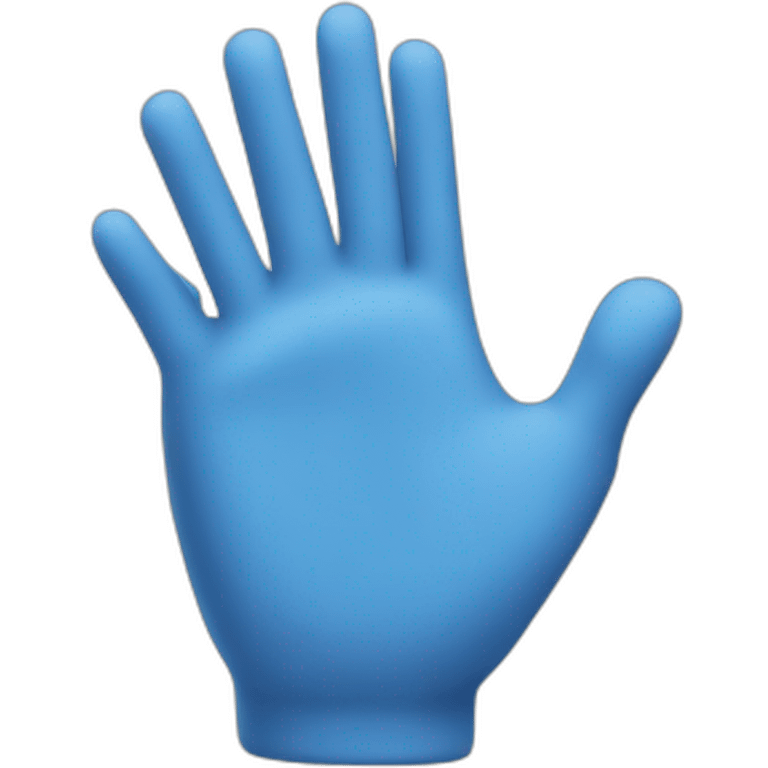 blue hand emoji