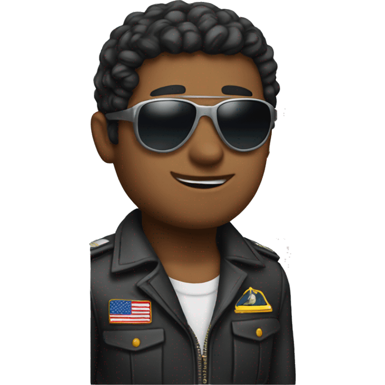 Pilot with sunglasses emoji