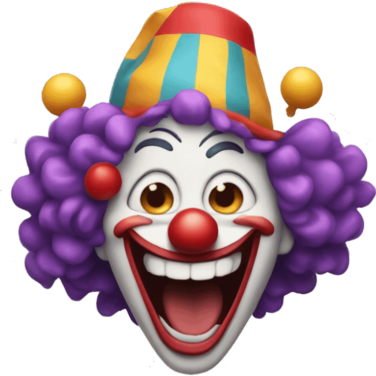 clown laughing hysterically emoji