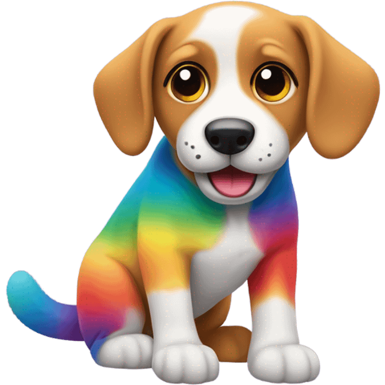 Dog on a rainbow  emoji