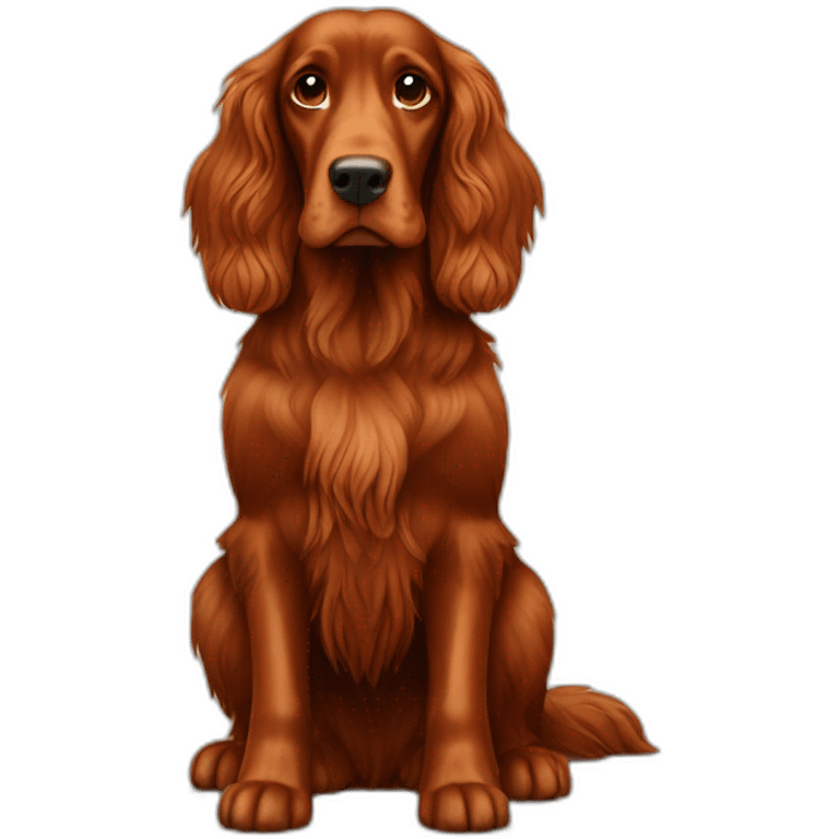 Dog irish setter full body emoji