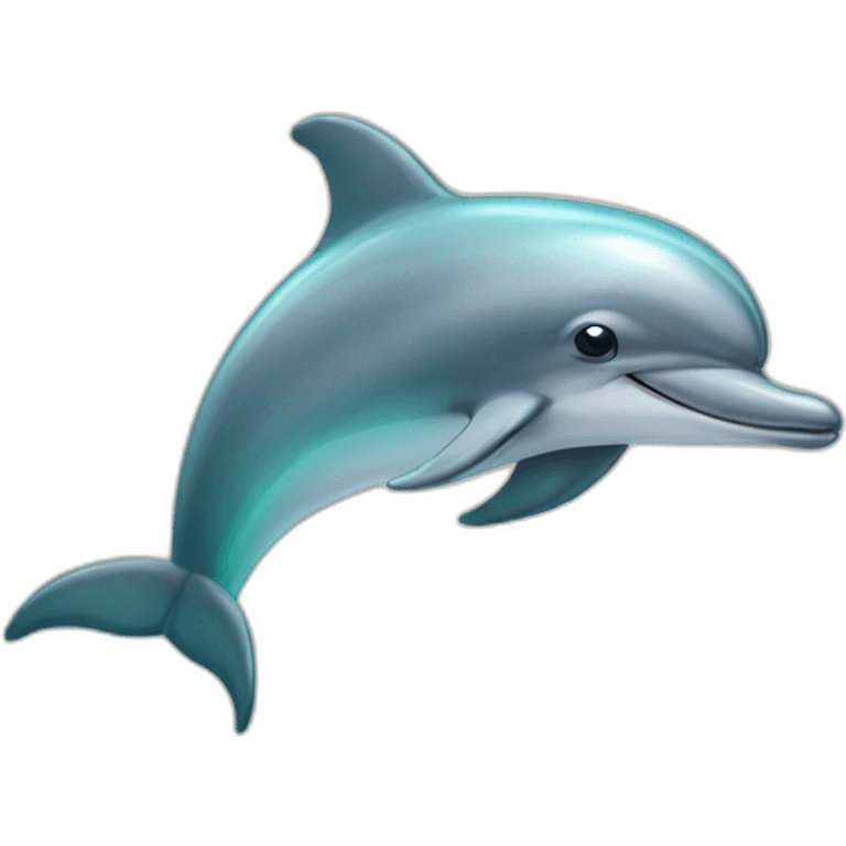 dolphin with a bow emoji