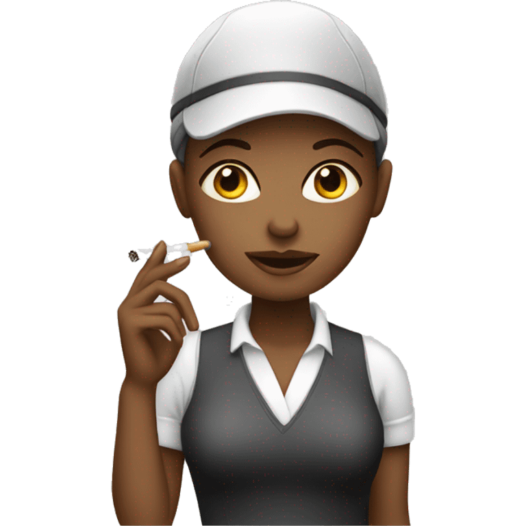 girl working smoking emoji