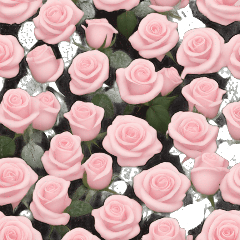 Light pink roses  emoji