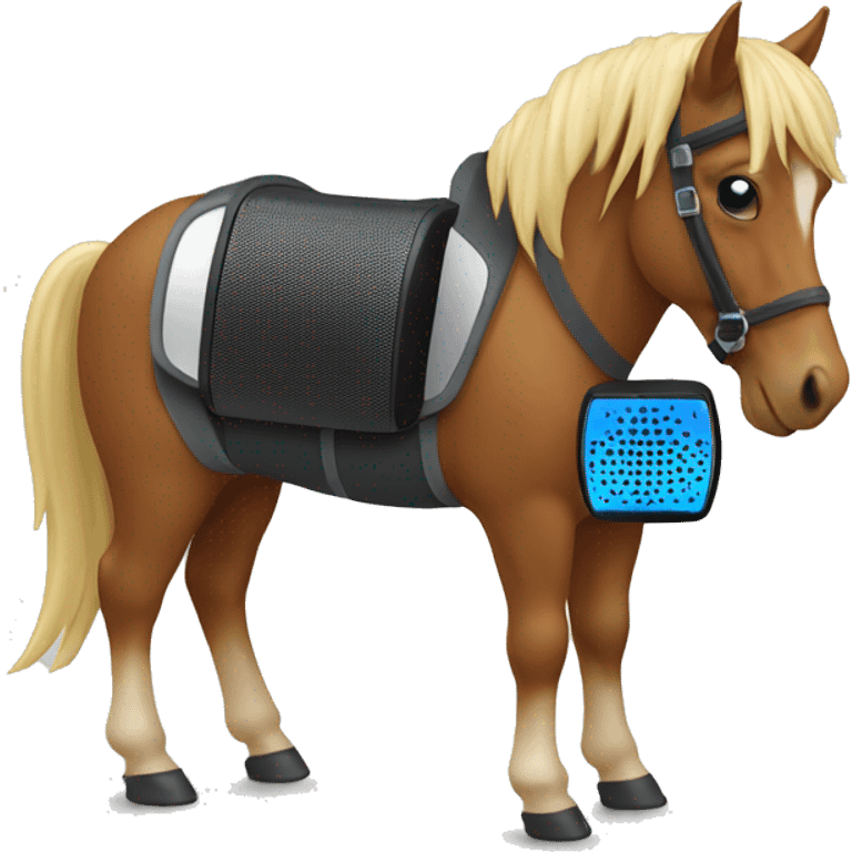 Horse with Bluetooth speaker  emoji