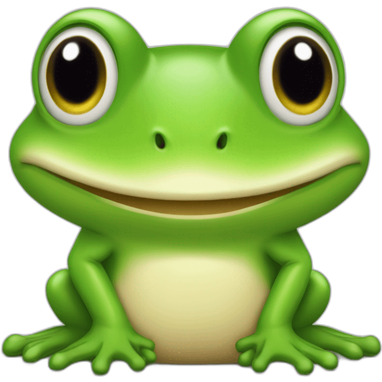 Une grenouille qui tiens un champignon emoji