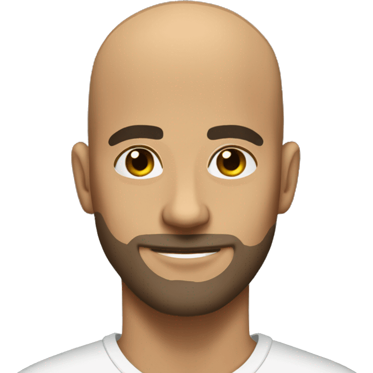 Bald Latino some facial hair no glasses full body emoji