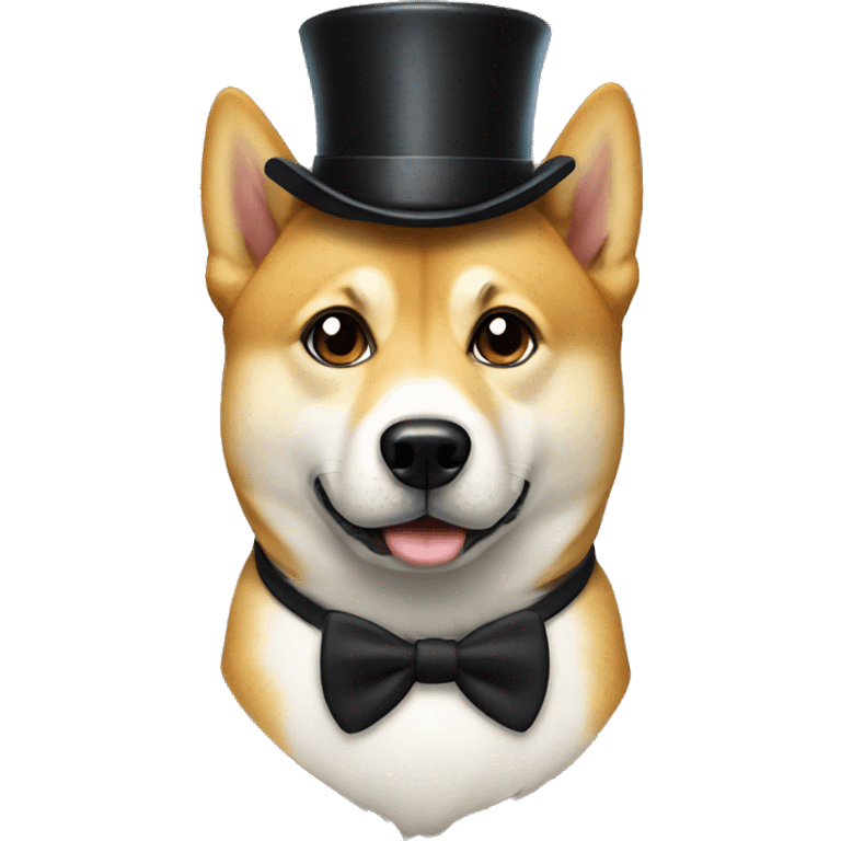 doge with tophat and monocle emoji