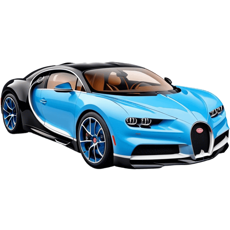 Bugatti Chiron - Bugatti (Model Year: 2022) (Iconic colour: Blue and black) emoji