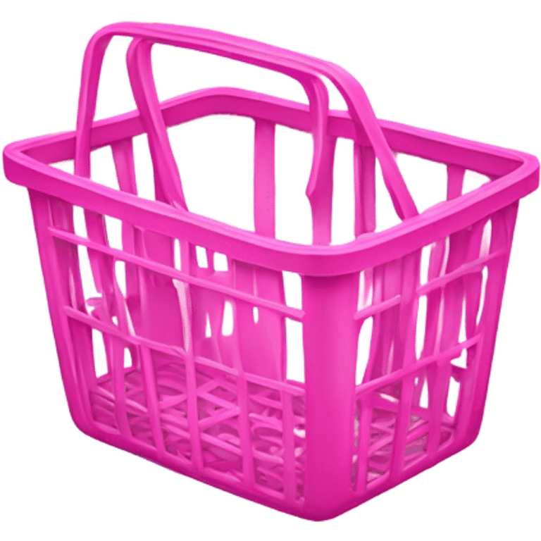 Pink empty shopping basket emoji