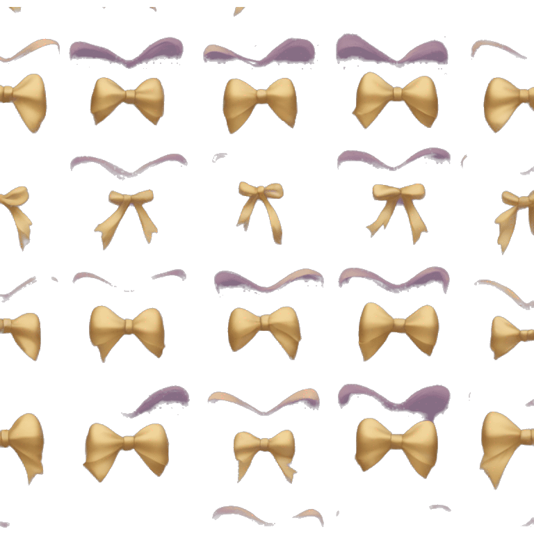 Muted violet and dark gold bow emoji