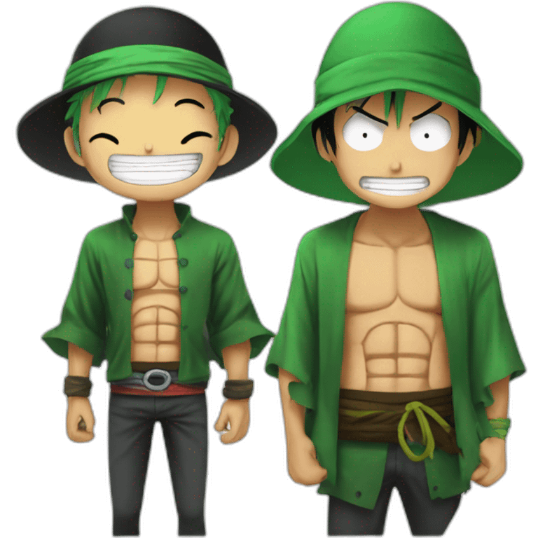 Luffy and zoro emoji