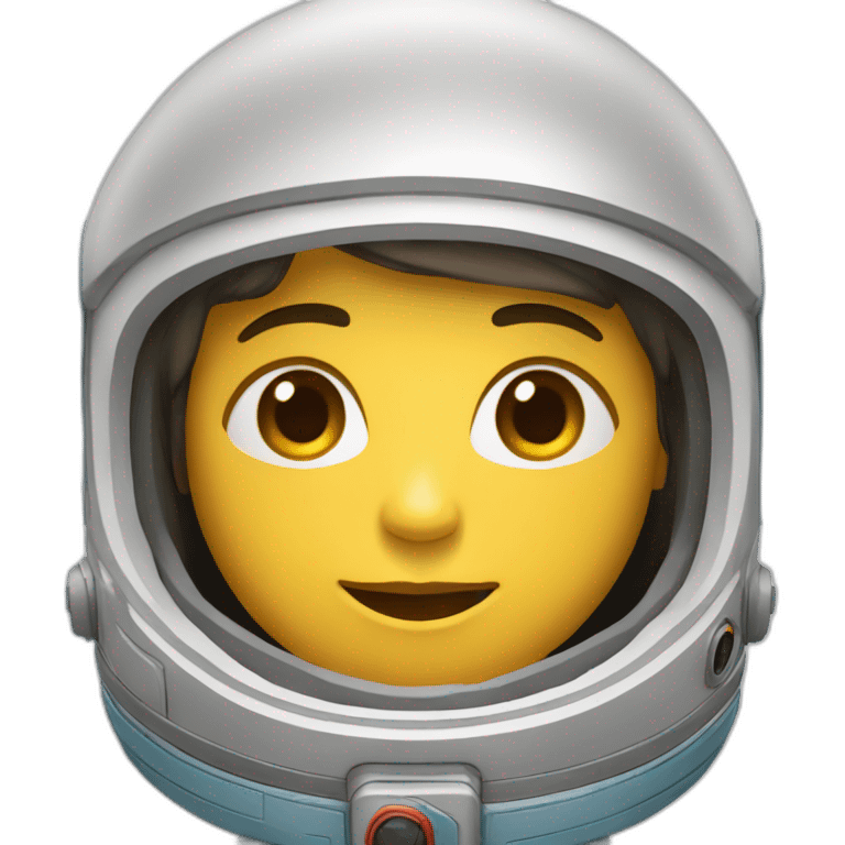 Un garçon qui court habillé en astronaute. emoji