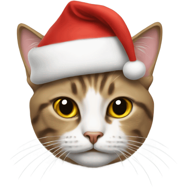 Cat wearing a Santa Hat emoji