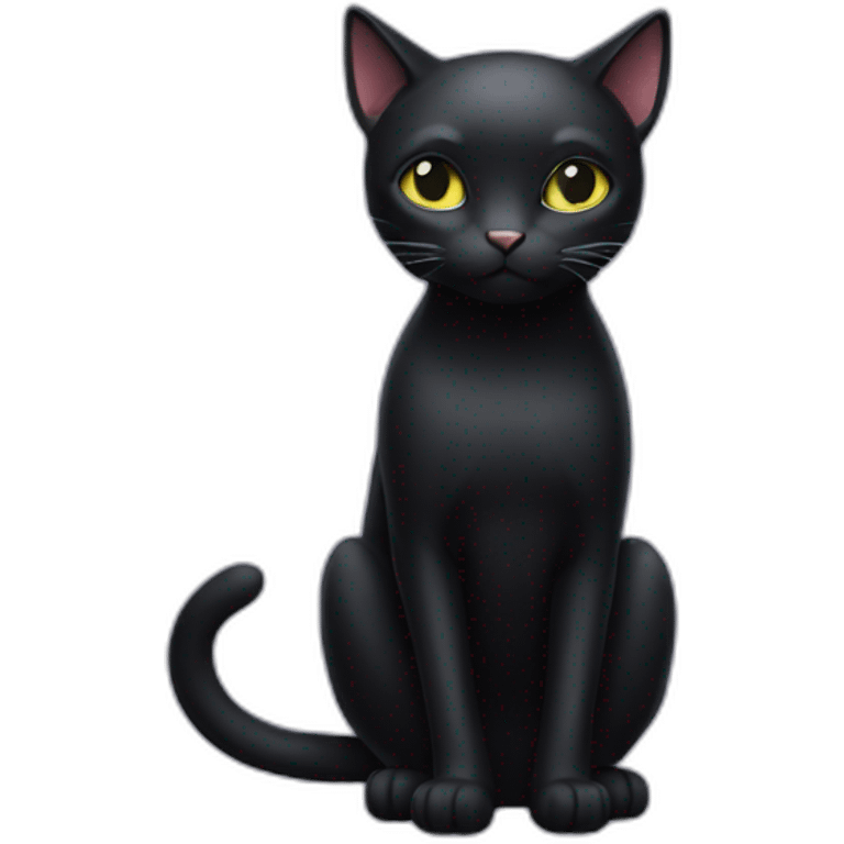 cyber black cat emoji