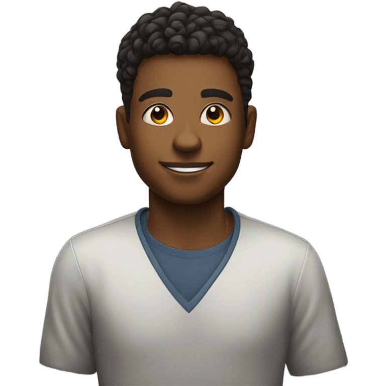 confident young man portrait emoji