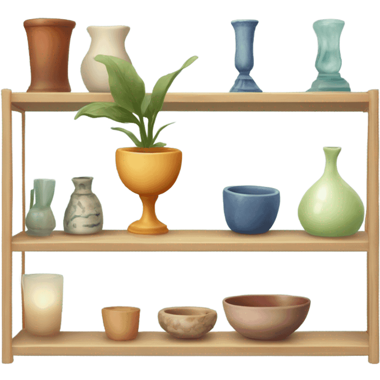 homewares on small shelf emoji