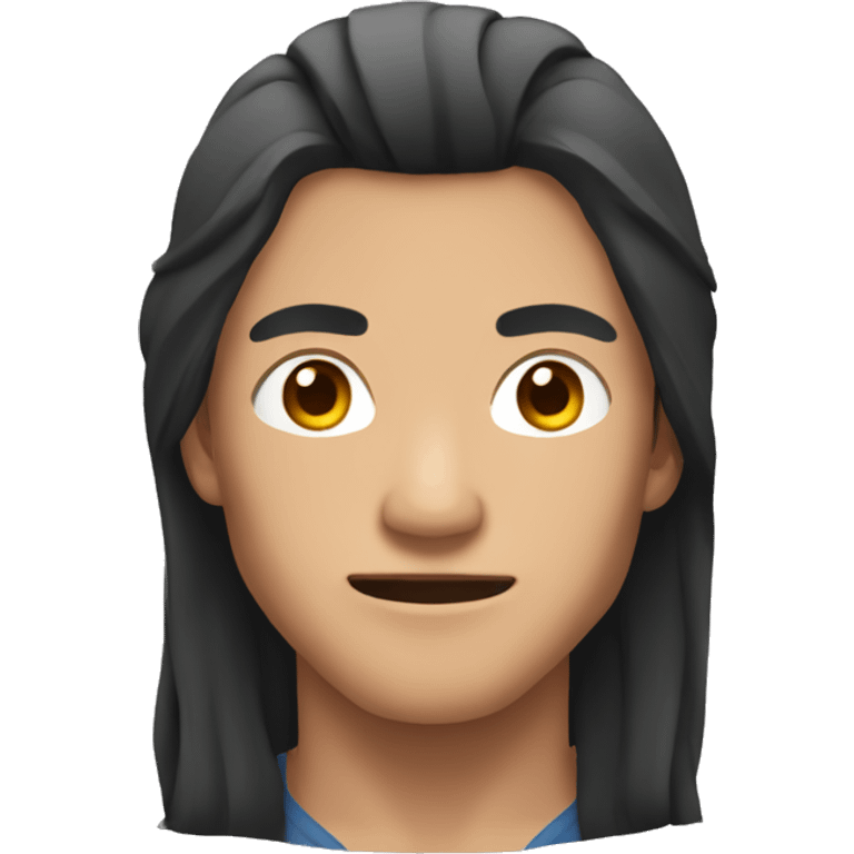 muscular asian man with long hair emoji