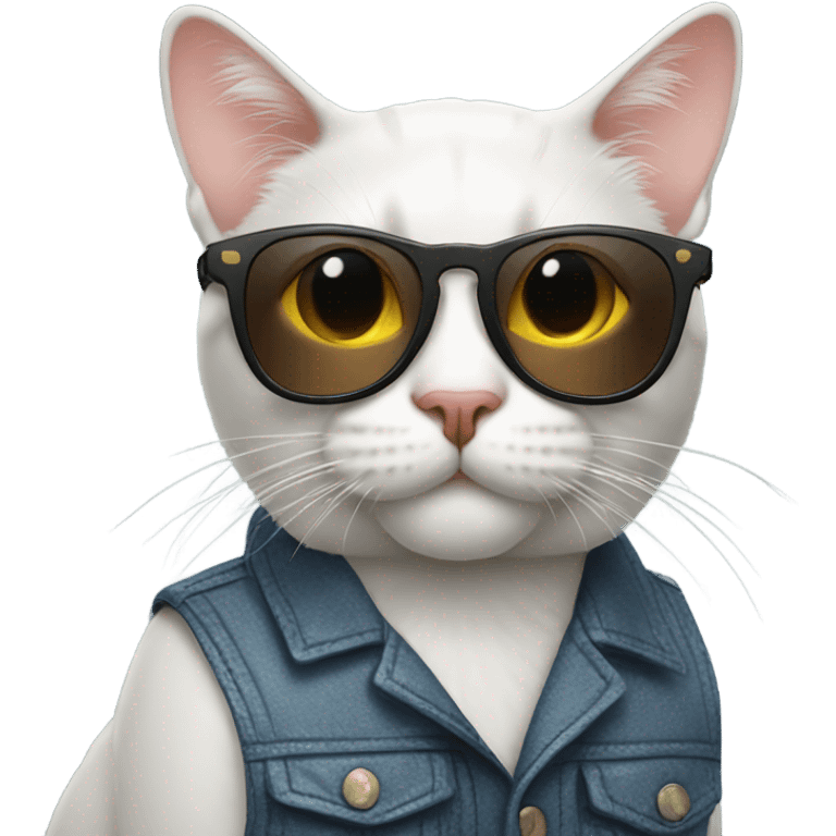 Cat with sunglasses emoji