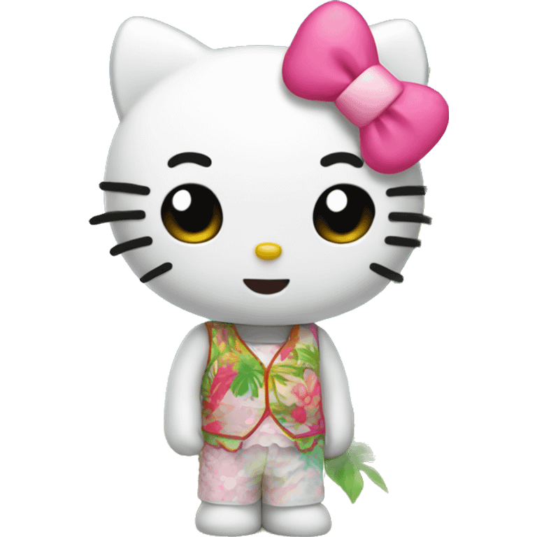 Tropical hello kitty  emoji