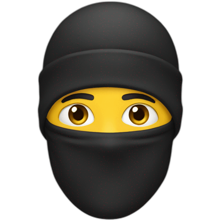 man with a balaclava emoji