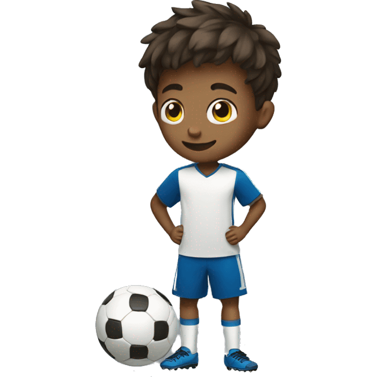 Boy playing soccer  emoji