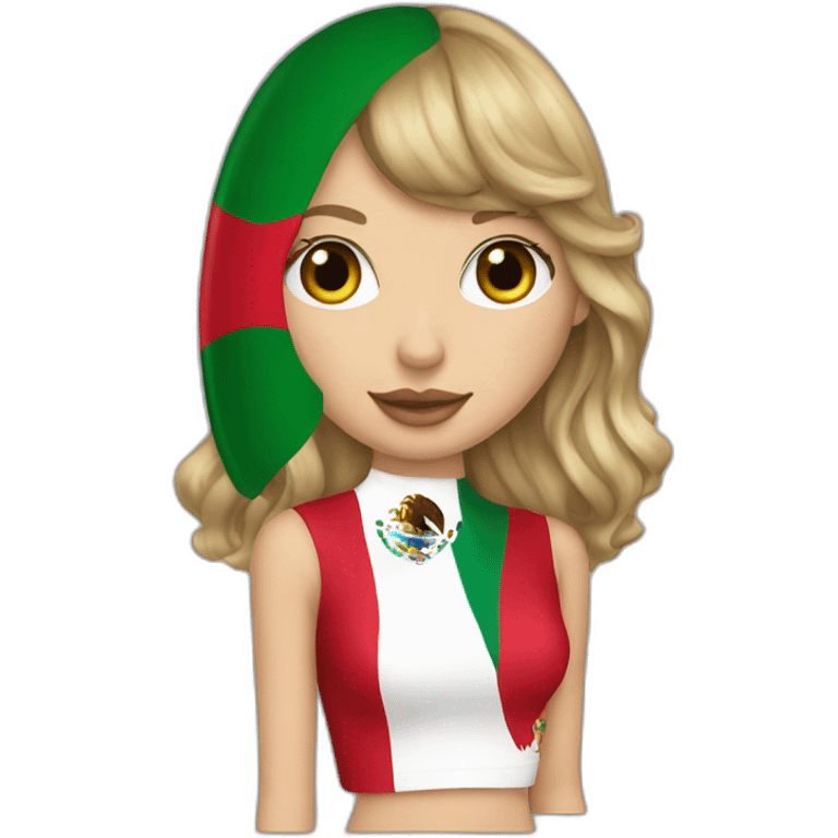 Taylor swift with Mexican flag emoji