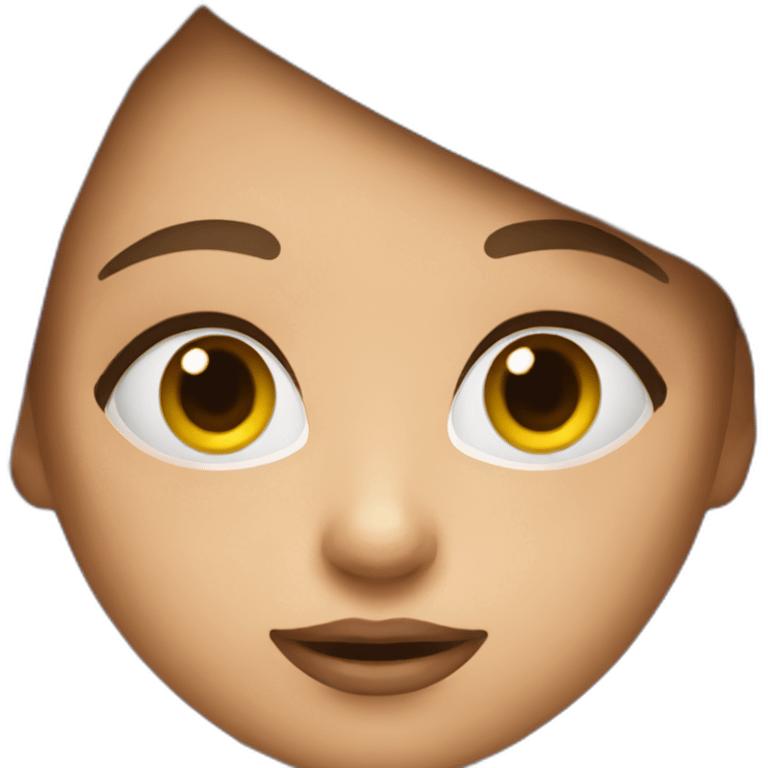 girl that looks relieve and hungry emoji