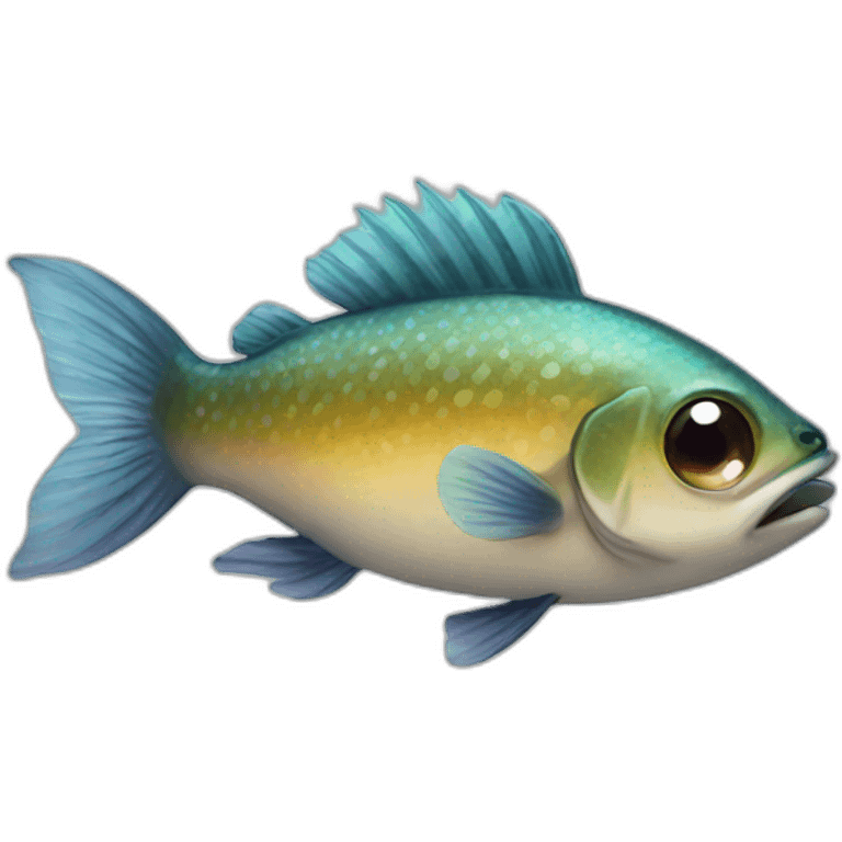 Fish wearing specks emoji