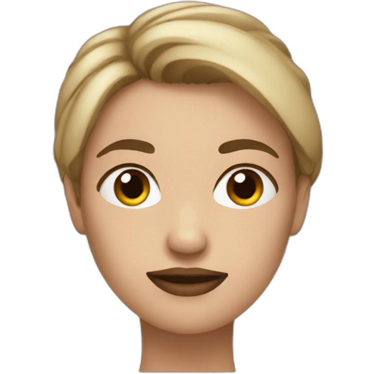 Woman with bigs emoji