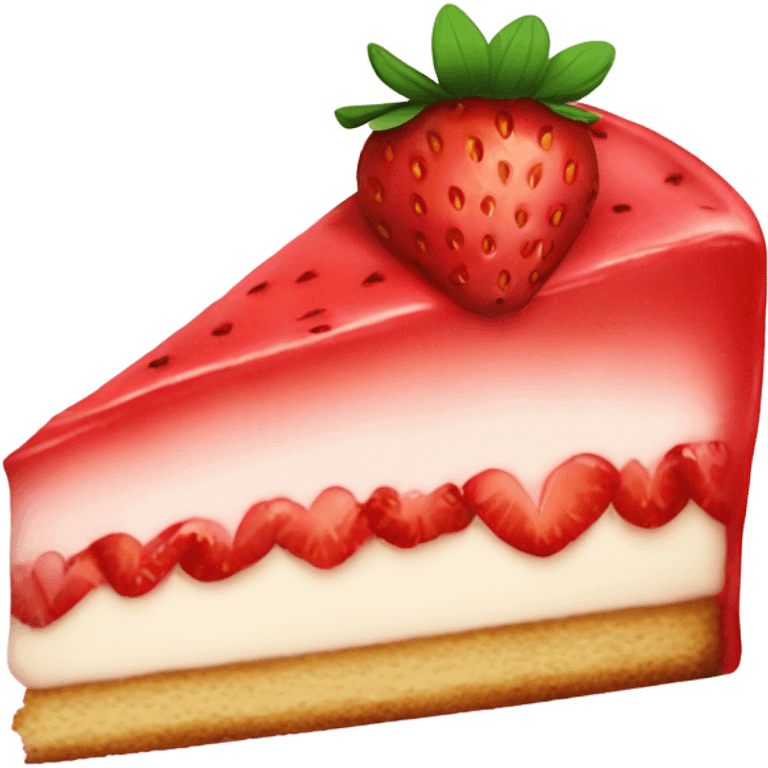 Strawberry cake slice emoji