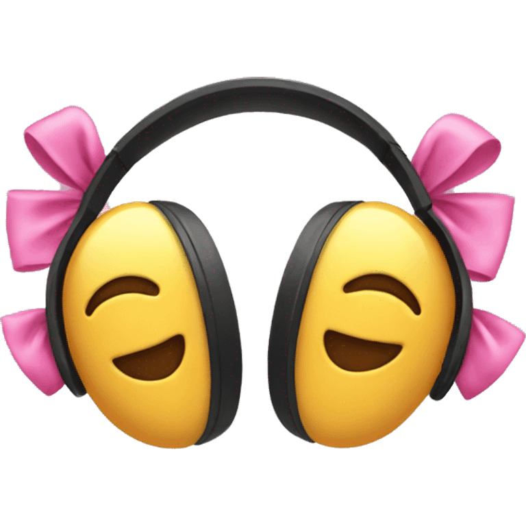 Headphones with bows emoji