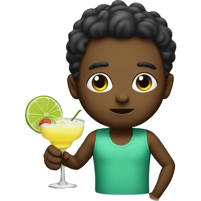 Dinsour sipping a margarita  emoji