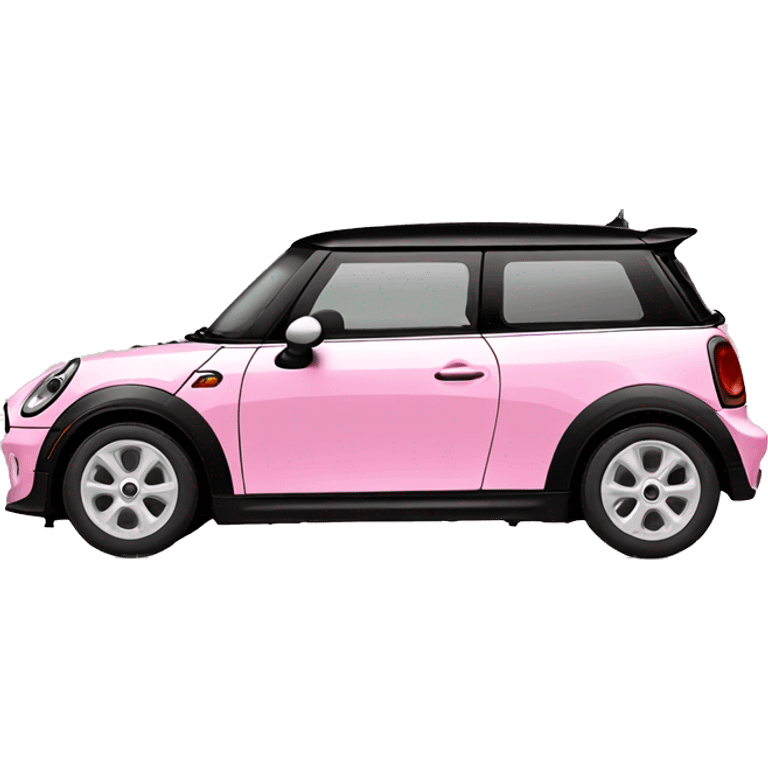 Black white pink mini cooper se emoji