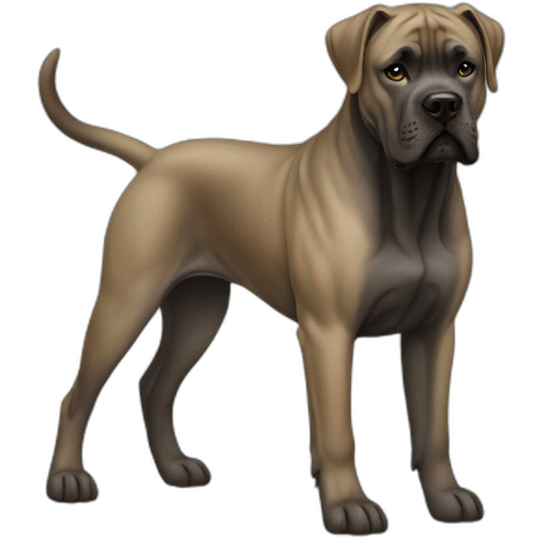 dog Cane Corso color fawn full body emoji