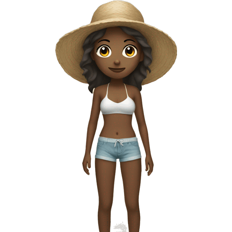 a girl on a beach emoji