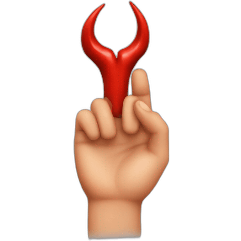 devil horns symbol hand emoji