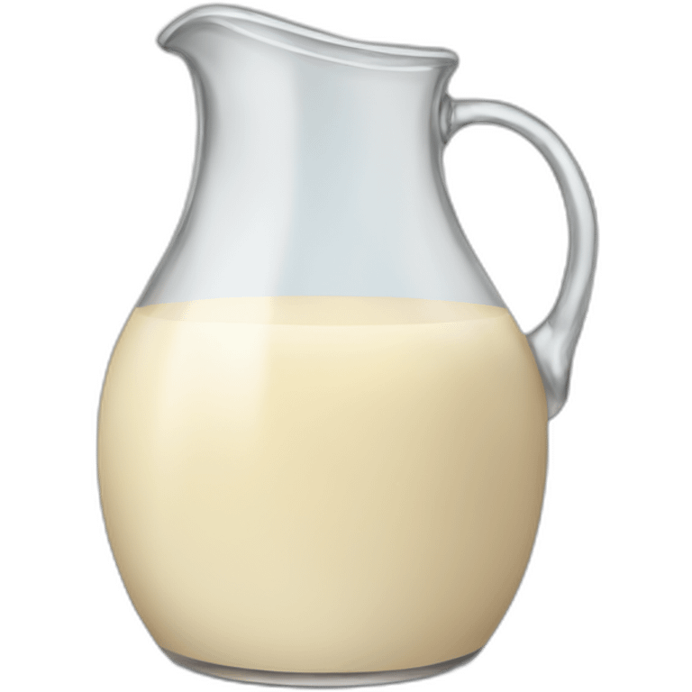 A glass jug full of condensed milk emoji