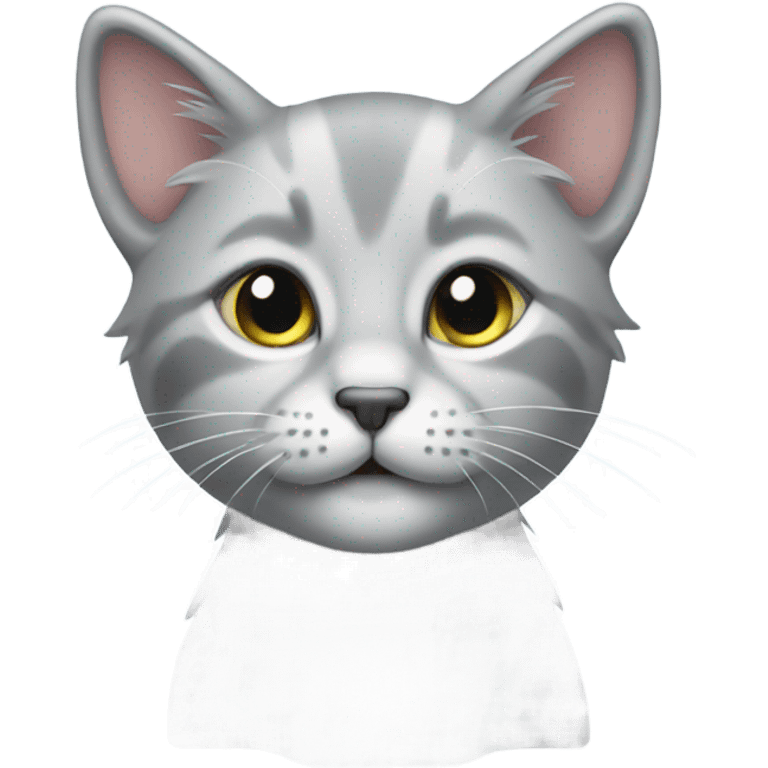 Silver kitten emoji