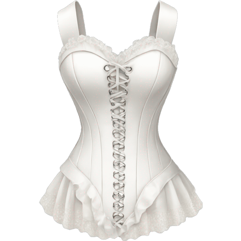 white corset dress  emoji