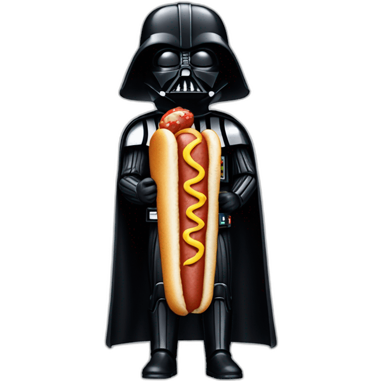 Darth vader eat hot dog  emoji