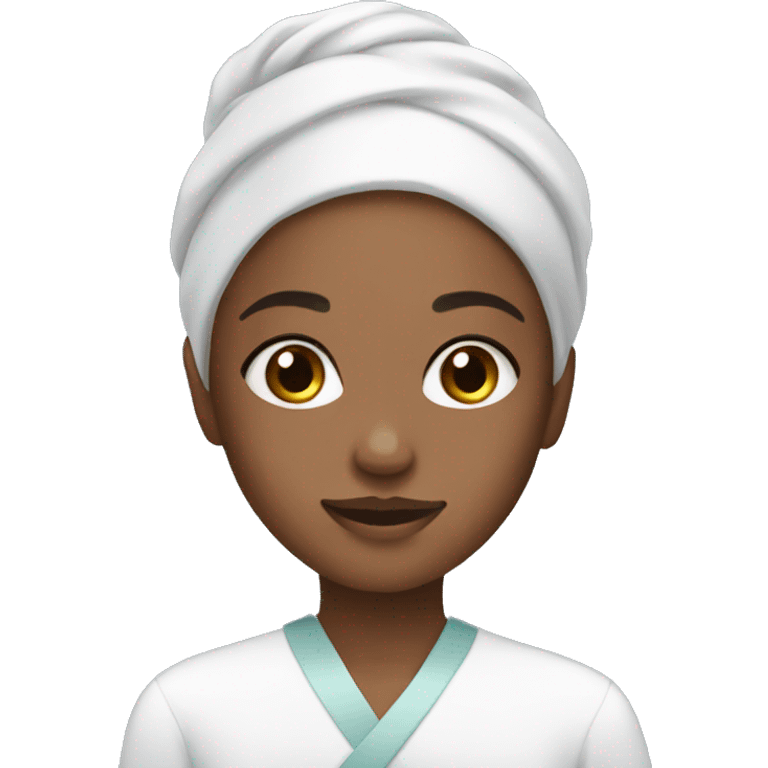 Girl doing skin care emoji