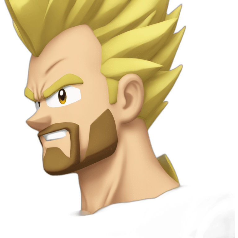 vegeta blond beard emoji