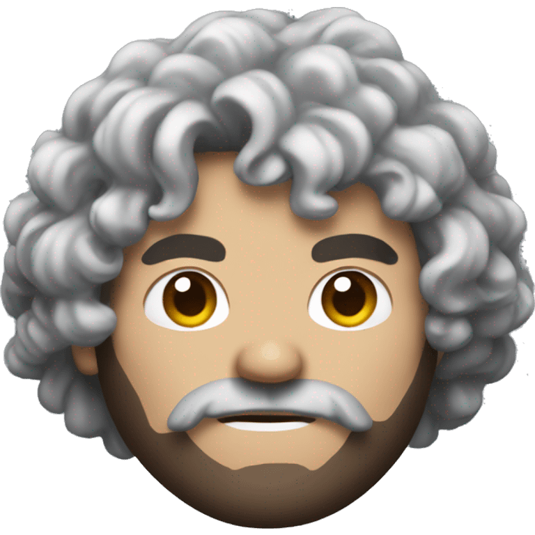 Jack Black with curly hair emoji