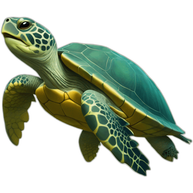 Tortue volante emoji