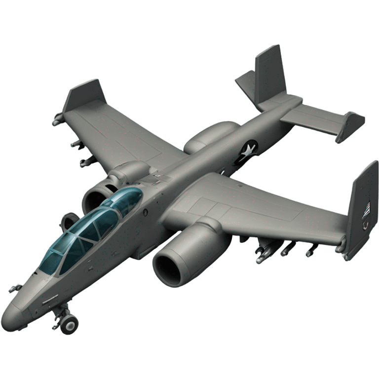 A-10 warthog military plane with Gatlin gun emoji