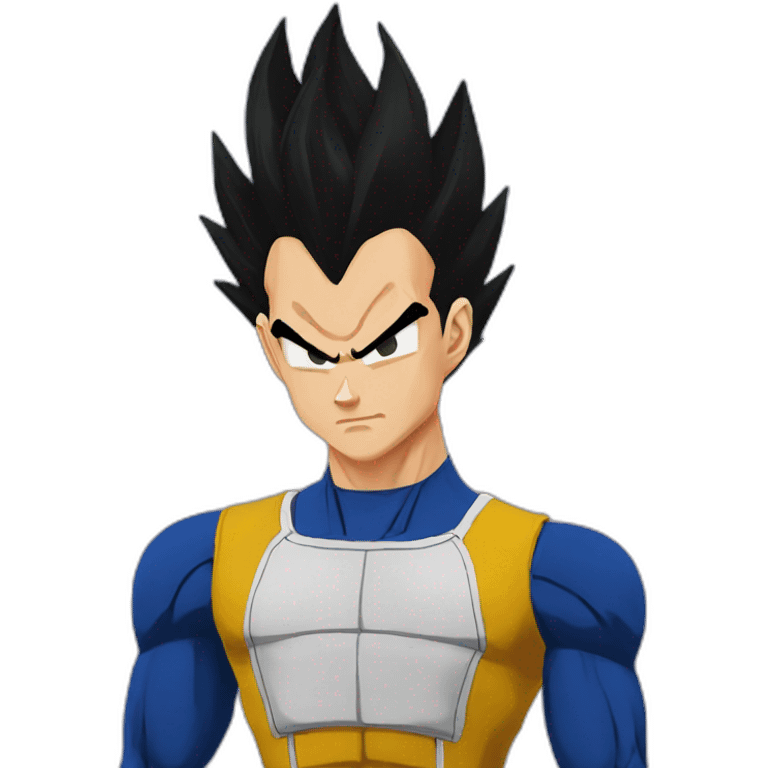 vegeta face long hair emoji