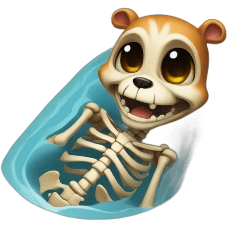 scary-skeleton-chipmunk-in-bathtub emoji