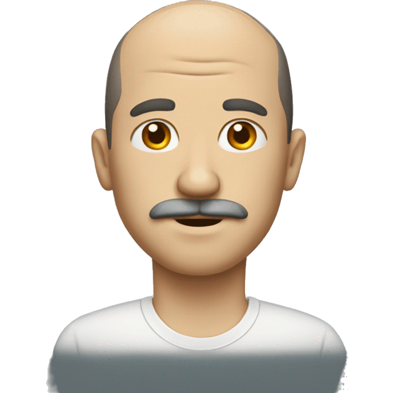 Balding man with mustache  emoji